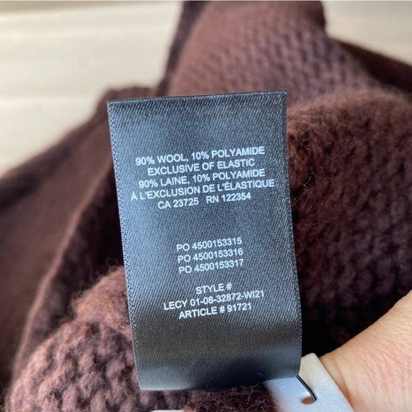 Babaton Wool blend Oversized  Chunky Sweater Dress Mock neck - Picture 5 of 6